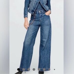 Cult Gaia X Gap Wide Leg Gold Chain Jeans